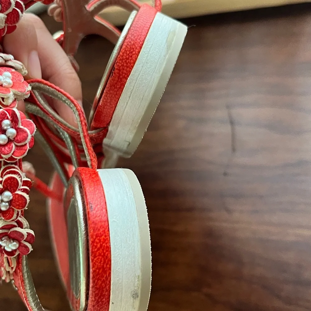 Sold Taking offers! CHANEL Red Sandals